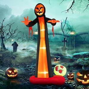 Fantasma Gonfiabile Grim Reaper 3,6m con Luci LED, Decorazione Spaventosa a Forma di Teschio per Esterni - Product Image 2