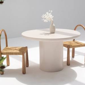 Table à manger Vandana Aureo Flux en micro-béton avec un design minimaliste moderne - Product Image 1