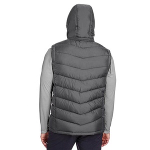 Chaleco con capucha para hombre, relleno de algodón, para invierno, suave y cálido, sin mangas, para uso casual y de oficina. - Product Image 2