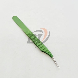 แหนบต่อขนตาปลายแหลมสแตนเลสเคลือบสีแบบกำหนดเองผ่านการทดสอบด้วยมือ - Product Image 3