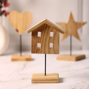 Soporte de Madera para Decoración Navideña, Juego Familiar para Sala de Estar - Product Image 2