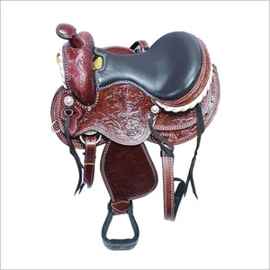 Ensemble de selle de cheval en cuir de qualité supérieure pour la course de barils western, selle d'équitation artisanale confortable et durable, équipement d'équitation - Product Image 4