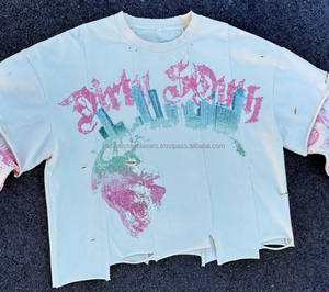 Camiseta personalizada de manga larga de doble capa de algodón 100% informal para hombre, camiseta transpirable con cuello antiarrugas - Product Image 2