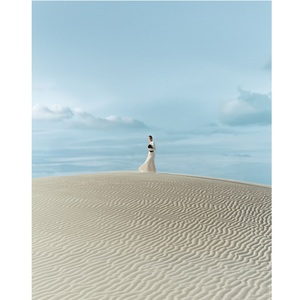 Faldas para mujer con MOQ bajo, largas, ODM SOLANA MAXI SKIRT SAND JACQUARD, corte limpio, línea A, hasta el suelo, conjunto de falda para mujer - Product Image 1