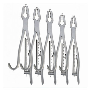 Juego de Pinzas de Kern para Sujeción de Huesos, 5.5 y 17 Pulgadas, 2x2 Dientes, con Trinquete, Instrumento Quirúrgico Ortopédico de Acero Inoxidable, CE - Product Image 1