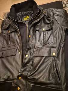 Veste en cuir véritable marron pour homme CHAMP KING avec doublure en fausse fourrure, col rabattable, fermeture éclair - Product Image 5