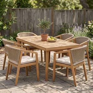 Ensemble de meubles de patio en teck pour extérieur, fabriqué en Indonésie WT707 - Product Image 1