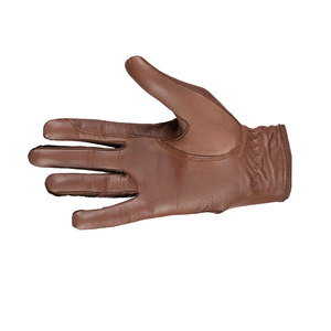 Gants d'équitation en cuir véritable pour hommes, couleur unie, fermeture auto-agrippante, coupe régulière, accessoires équestres - Product Image 5
