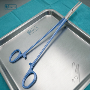 Pince hémostatique chirurgicale Reverdin bleue, manuelle, certifiée CE, instrument de classe I - Product Image 2