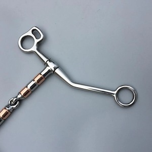 Mors de cheval en acier inoxydable à longue tige, antirouille, facile à installer, robuste avec rouleaux en cuivre, équipement d'équitation - Product Image 4