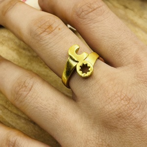 Modern Design Wrench Ring Boho Brass <b>Tool</b> For Women 18k Gold Plated Mechanic <b>Spanner</b> Dainty Statement For Wholesale/OEM/ODM - Product Image 3