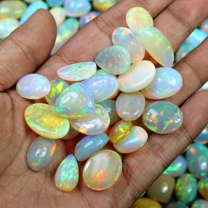 Natural White Ethiopian <b>Opal</b> Cabochon Smooth Mix Shape Loose Gemstone Oval Cabochon For Jewelry Making Wholesale Bulk Supply - Product Image 2