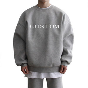 OEM Custom Logo Crewneck Heavyweight Cotton Oversize <b>Pullover</b> Unisex Sweatshirt - Product Image 1