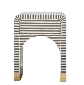 luxury handcrafted nature mother of pearl inlay bedside table for home furniture and decor wholesale from Vietnam - Product Image 2