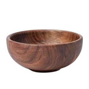 Bol en bois de qualité durable, finition naturelle, pour la table à manger à la maison, décoratif et servant de saladier, fruits, utilisation de bol en bois - Product Image 1