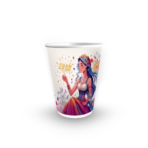 8~24oz Custom Logo <b>Printed</b> Single Wall Paper Cups with PE Lids for <b>Coffee</b> Drinking - Product Image 1