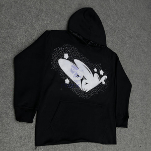 Good Quality Custom Label Newly Arrived Zipper Distressed Hoodie <b>Rhinestone</b> Zipup <b>Jacket</b> Acid Wash Men Fleece Streetwear Hoodie - Product Image 6