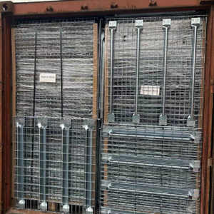 Cubierta de malla de alambre de soporte acampanado de almacenamiento de almacén galvanizado recubierto de polvo de buena calidad para viga de caja de estantería de palés - Product Image 4