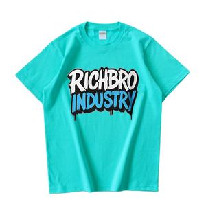 Camiseta Deportiva Personalizada para Hombre, Estilo Jogger, Elástica, Transpirable, de Secado Rápido, 100% Algodón, Corte Holgado, Ropa Deportiva Informal, OEM Disponible, Rich Bro - Product Image 1