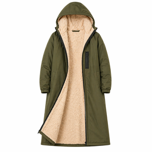 Custom <b>Waterproof</b> <b>Changing</b> <b>Robe</b> Sherpa Fleece Lined Dry <b>Robe</b> OEM Private Label Supplier - Product Image 6