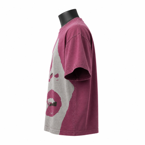Camiseta de Jersey Lisa de Corte Regular con Lavado Vintage Personalizado |   Ropa Urbana para Hombre, 100% Algodón, Secado Rápido, Ecológica, OEM ODM - Product Image 4
