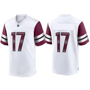 Camiseta de Fútbol Americano Personalizada para Hombre, Color Personalizado, Número 17, Malla Sublimada Transpirable, Manga Corta, Cuello en V, Corte Regular, Adulto - Product Image 1