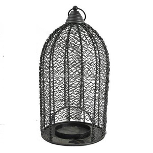 Portavelas votivo de hierro rectangular, revestimiento de polvo blanco, decoración colgante para el hogar con otros candelabros - Product Image 4