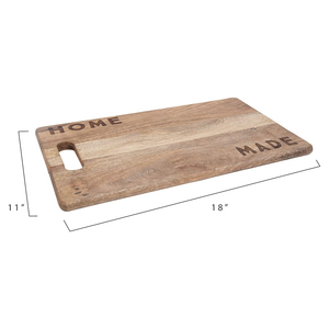 Tabla de cortar rectangular de madera de mango personalizada ecológica, tabla de cortar de madera gruesa, suministro directo de fábrica - Product Image 3