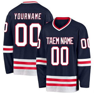 Maillots de hockey sur glace de haute qualité, directement de l'usine, avec détails de conception personnalisés, faible MOQ, expédition mondiale, parfaits pour les équipes - Product Image 1