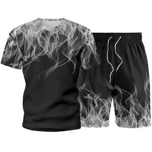 <b>Men's</b> Casual Sports Shorts Set Breathable and Color Contrast for Summer IN <b>MAN</b> <b>T</b> <b>SHIRT</b> SET IN PAKISTAN - Product Image 1