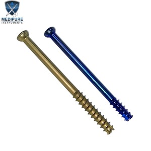 Tornillo de Laguero Cancelado Premium de Acero Inoxidable y Titanio, Implante Ortopédico para Fijación Ósea en Fracturas por Compresión y Traumatismos - Product Image 2