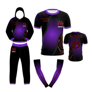 ชุดกีฬา Ninjas Esports ลายพิมพ์ซับลิเมชั่น สีดำ-ฟ้า เสื้อฮู้ด กางเกงจ็อกเกอร์ เสื้อยืด ปลอกแขน แห้งเร็ว สำหรับผู้ชาย - Product Image 4