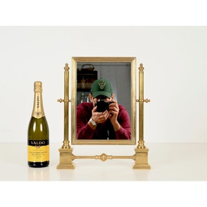 Beautiful Tabletop Brass Framed <b>Dressing</b> <b>Mirror</b> Traditional Decorative Floor Standing Design - Product Image 6
