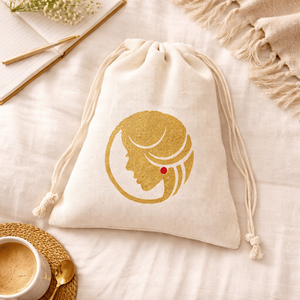 High Quality Jute <b>Drawstring</b> Storage Bag with Handle | Eco Friendly Reusable Dust Pouch | Custom Print Promotional Gift Bag - Product Image 4