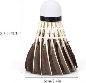 Winison Lot de 12 Volants de Badminton en Plume d'Oie de Classe A Haute Qualité Ballon d'Entraînement Haute Durabilité Excellent Prix En Stock - Product Image 3