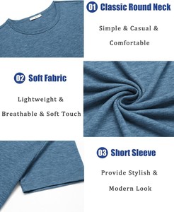 T-shirt Homme Tendance en Coton Décontracté, Vente en Gros, Premium, Manches Courtes, Col Rond, Respirant, Séchage Rapide, Écologique, Coupe Ajustée, Doux - Product Image 6