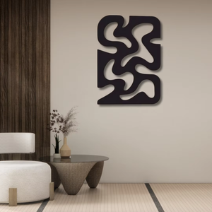 Arte Mural Moderno de Hierro Fundido, Silueta de Geometría Sagrada Tribal, Escultura de Pared Personalizada Cortada con Láser para Hogar y Jardín - Product Image 3