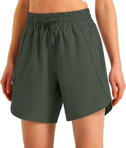 Shorts Deportivos Cortos de 5 Pulgadas para Mujer, Cómodos, Casuales, para Gimnasio, Activos, de Poliéster, Ligeros, para Entrenamiento - Product Image 4