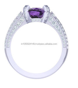 Bijoux vintage en or massif 18 carats Bague d'anniversaire de fiançailles de mariage originale Bagues en or avec diamant en argent sterling 925 cultivé en laboratoire - Product Image 3