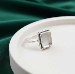 925 Sterling Silver Rectangle <b>Blank</b> Bezel Minimalist Adjustable Band Handmade Customizable Eco-Friendly Gold Plated <b>Ring</b> Jewelry - Product Image 3