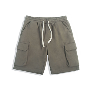 Short cargo mi-long pour homme, taille élastique, séchage rapide, style décontracté streetwear, idéal pour l'entraînement - Product Image 4