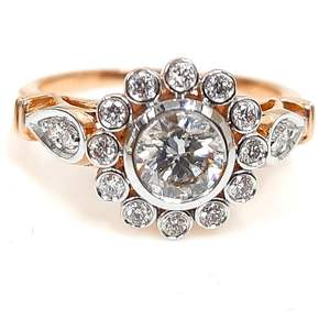 Bague de fiançailles en diamant Djewels, or 14 carats, diamant de laboratoire taille brillant, certifié IGI, style féminin de luxe, prix de gros imbattable - Product Image 4