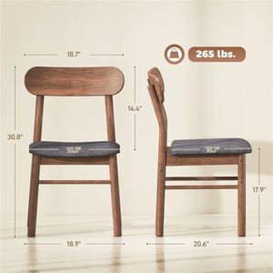 Set di 2 Sedie da Pranzo Grigie per Cucina e Soggiorno - Product Image 6