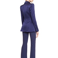 Blazer de bureau personnalisé pour femme, en velours uni, à bouton unique, manches longues, respirant, nouveau design tissé sur mesure