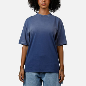 T-shirt blanc uni en coton 100% 180GSM pour femmes, impression de logo personnalisée, tee-shirt décontracté écologique - Product Image 1