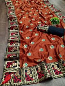 New Traditional Look Wedding Wear Dola <b>Silk</b> Hot Fix Diamond Work Saree with Blouse Piece Indian Women Wear Sari Wholesale Surat Ethnic - Product Image 6