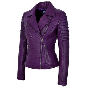 Veste de moto en cuir d'agneau véritable pour femmes PIHA SPORTS - Séchage rapide, coupe-vent, vêtements d'extérieur d'hiver, doublure en polyester, fermeture éclair - Product Image 3