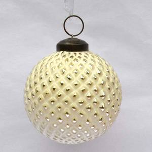 VIXM 24740 hot selling Glass Dotted White Ball <b>Christmas</b> Tree Hanging - Product Image 1
