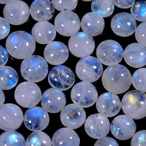 Cabochon en pierre de lune naturelle et de haute qualité, perles en quartz clair, facettes ammolite, pierres précieuses, en cristal, ensembles cadeaux - Product Image 1