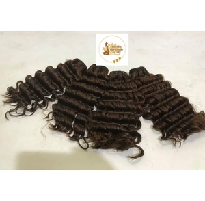 Mèches d'extensions de cheveux humains vierges bouclés 1B — ali queen, extensions de cheveux naturels, pointe plate, vente en gros, prix départ-usine - Product Image 1